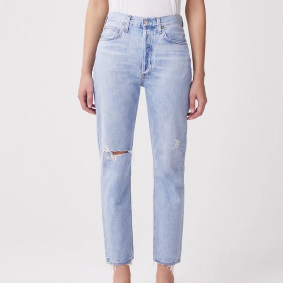 AGOLDE Riley High-waisted Cropped Jeans - Picture 3 of 11